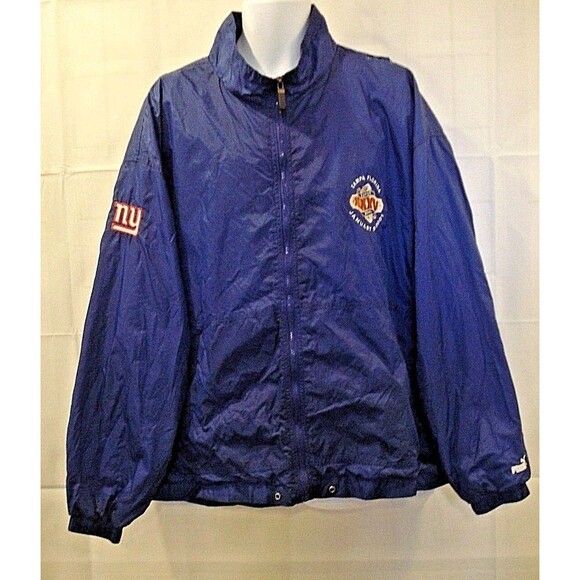 Puma Other - Puma 2001 XXXV Super Bowl Windbreaker NY Giants 2XL Mesh Lined Full Zip Jacket